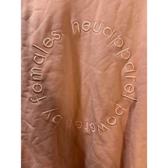 Neuapparel Womens Crewneck Sweatshirt Size L Pink Cotton Fleece Long Sleeve - Picture 3 of 8
